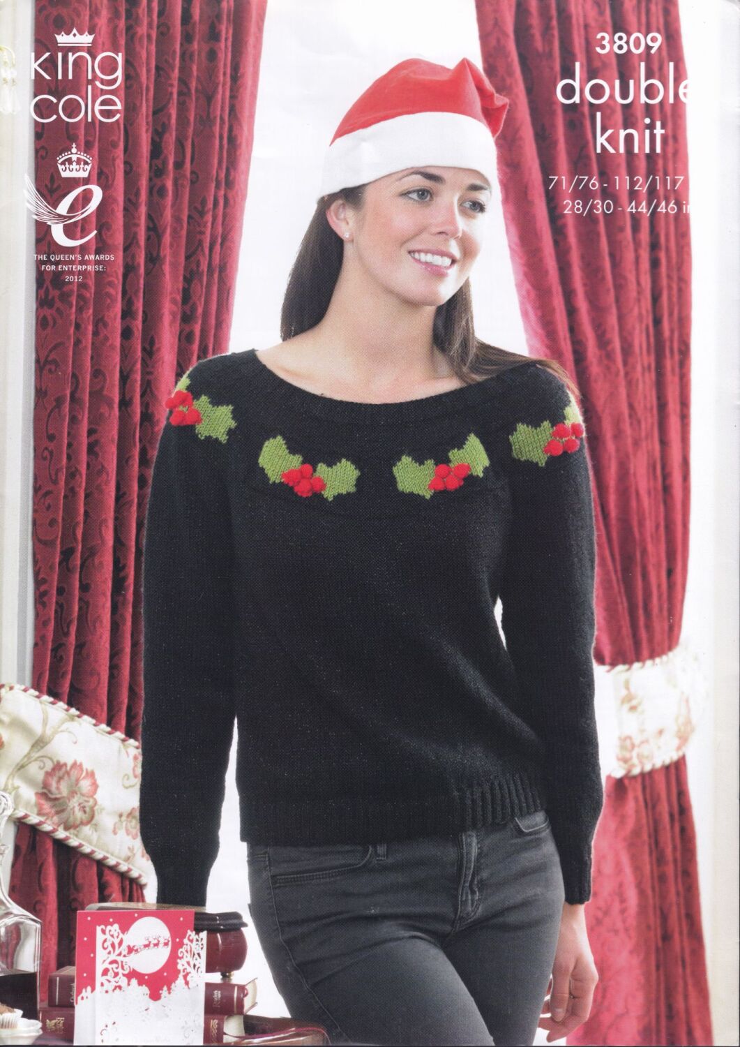 3809 ADULTS CHRISTMAS SWEATERS KNITTING PATTERN BY KING COLE