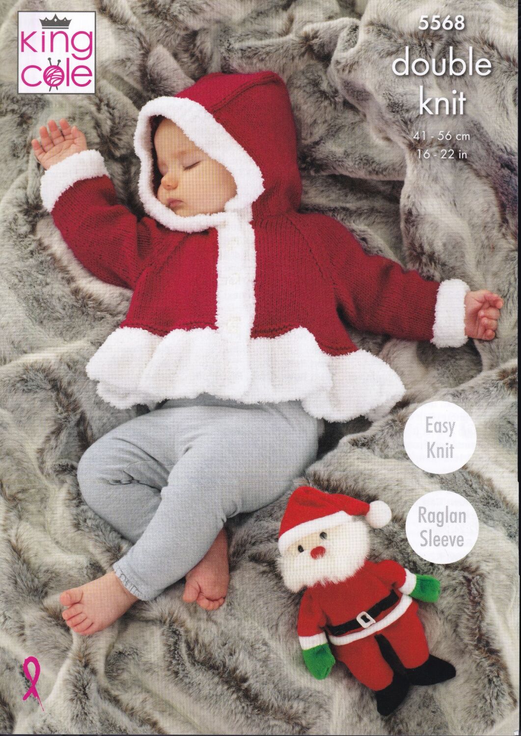 5568 CHILDRENS CHRISTMAS JACKETS AND HAT KNITTING PATTERN BY KING COLE