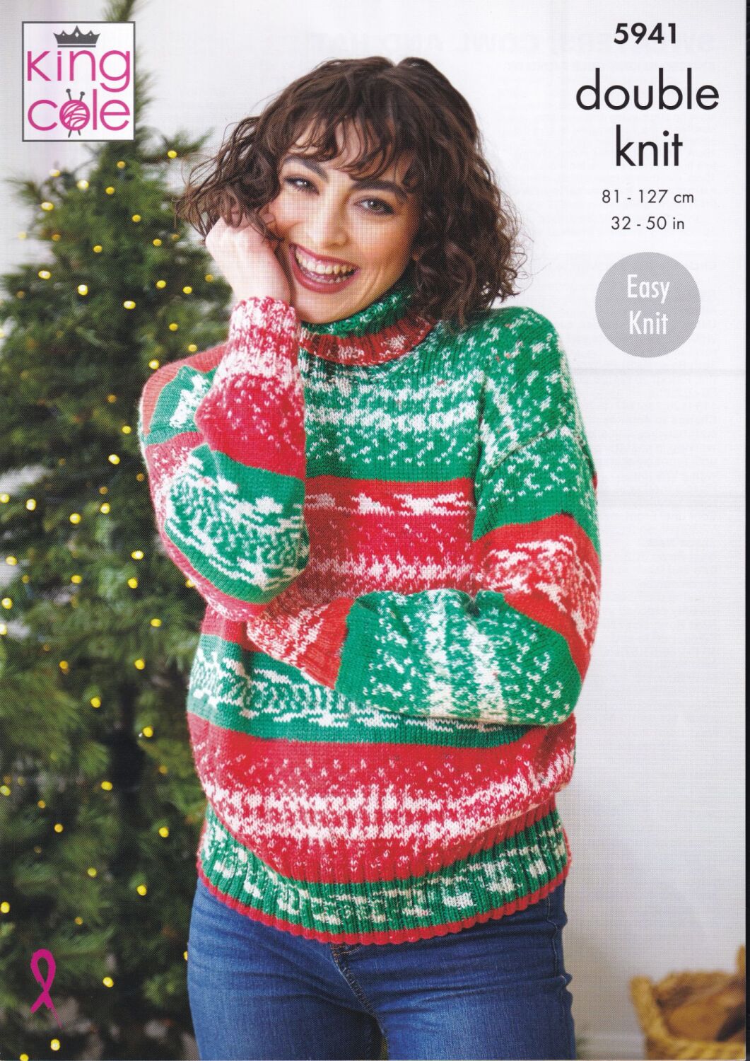 5941 SWEATERS, COWL AND HAT KNITTING PATTERN BY KING COLE
