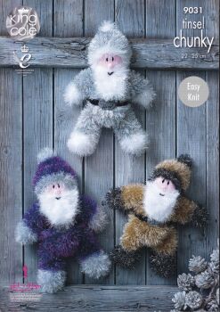 9031 SANTA CHRISTMAS TOYS KNITTING PATTERN BY KING COLE