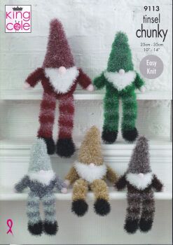9113 CHRISTMAS GNOMES KNITTING PATTERN BY KING COLE