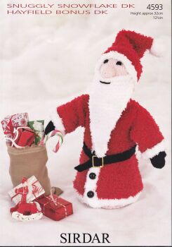 4593 SANTA CHRISTMAS KNITTING PATTERN BY SIRDAR