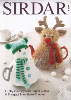 8219 CHRISTMAS TEA COSIES KNITTING PATTERN BY SIRDAR