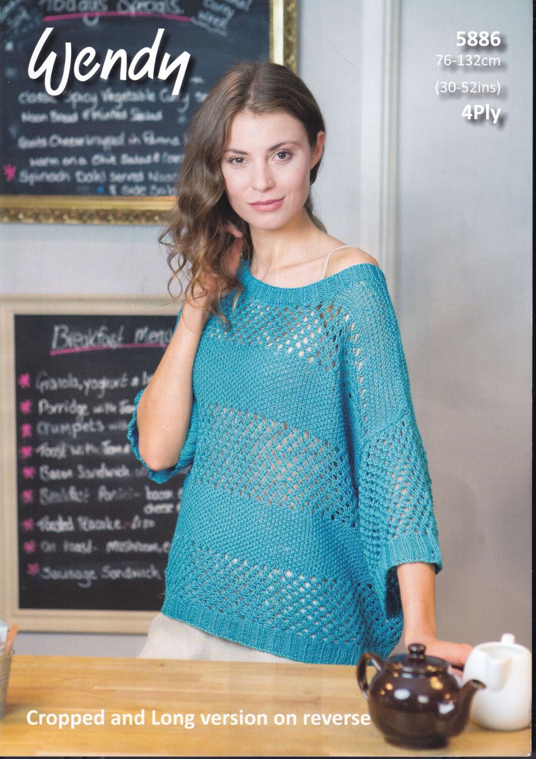 5886 MESH TOPS KNITTING PATTERN BY WENDY