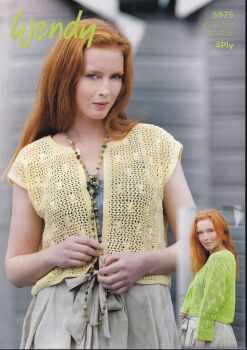 5975 LACY CARDIGANS KNITTING PATTERN BY WENDY