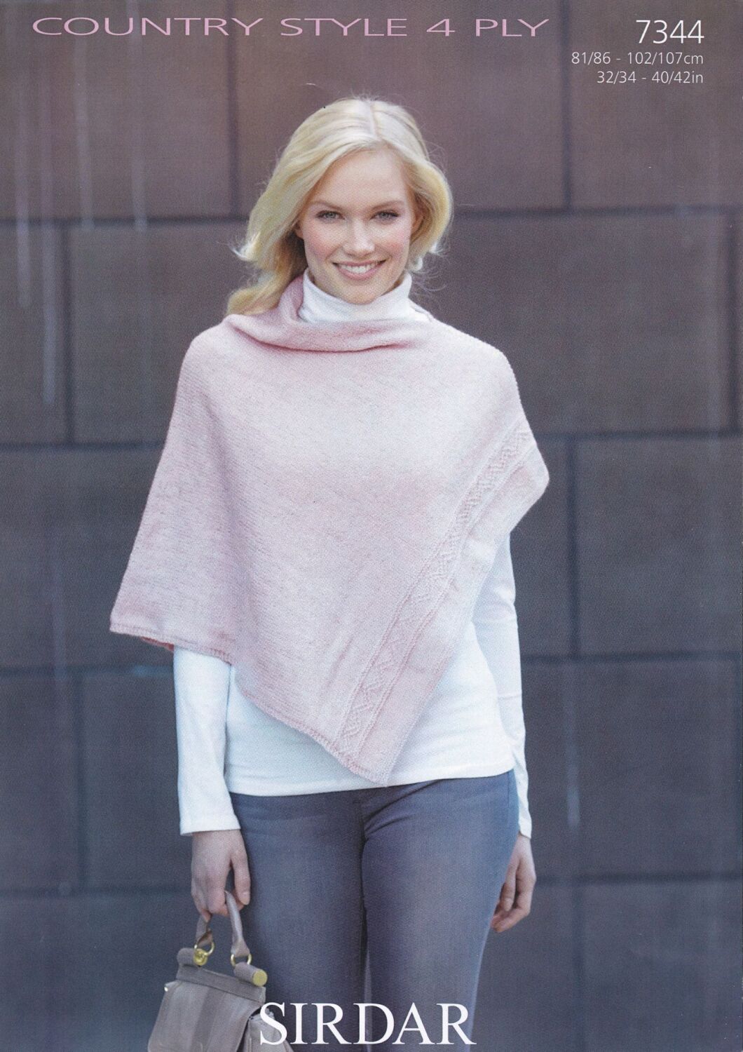 7344 PONCHO KNITTTING PATTERN BY SIRDAR