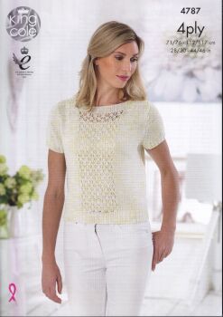 4787 TOPS AND SWEATER PATTERN BY KING COLE