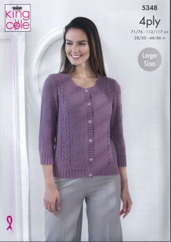 5348 TOP AND SWEATER KNITTING PATTERN BY KING COLE