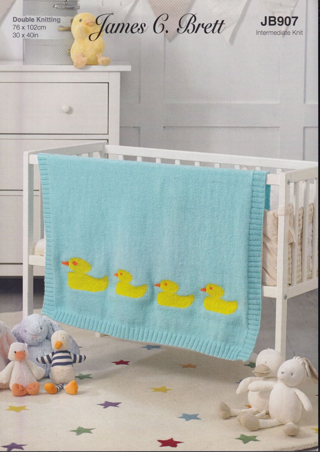 JB907 DUCK BLANKET KNITTING PATTERN BY JAMES.C.BRETT