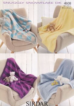 4608 BLANKETS KNITTING PATTERN BY SIRDAR