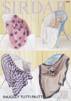 4690 BLANKETS KNITTING PATTERN BY SIRDAR