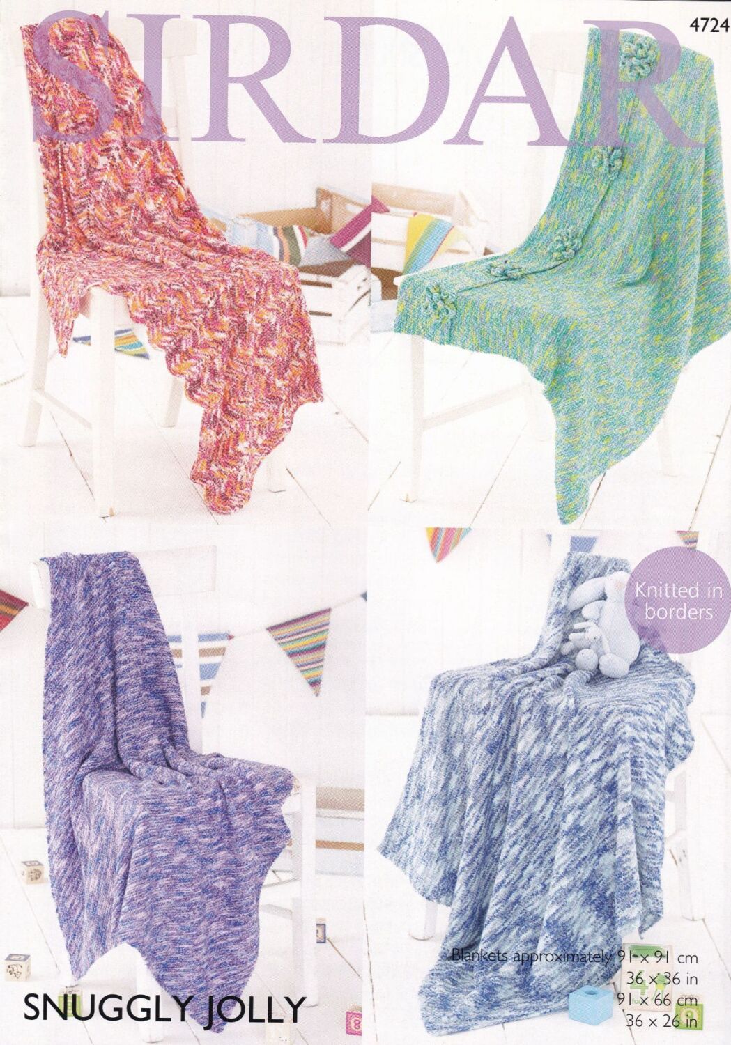 4724 BLANKETS KNITTING PATTERN BY SIRDAR