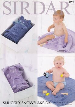 4759 BLANKETS KNITTING PATTERN BY SIRDAR