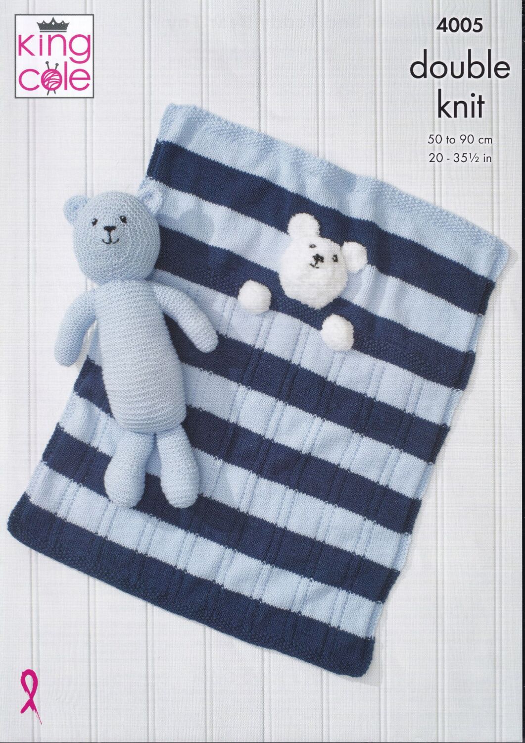 4005 BABY BLANKETS AND TEDDY BEAR KNITTING PATTERN BY KING COLE