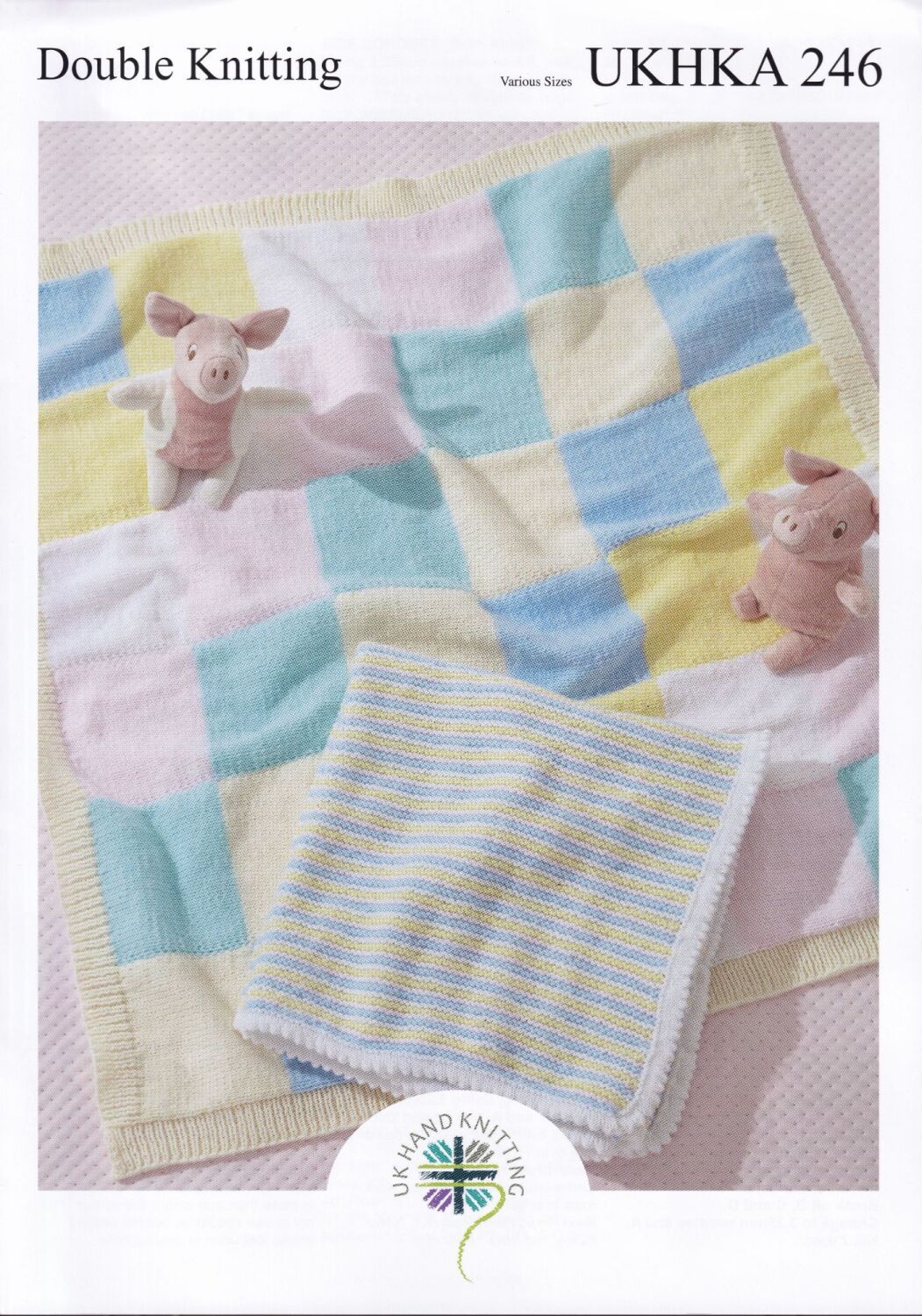 UKHKA246 BLANKETS KNITTING PATTERN BY UK HAND KNITTING