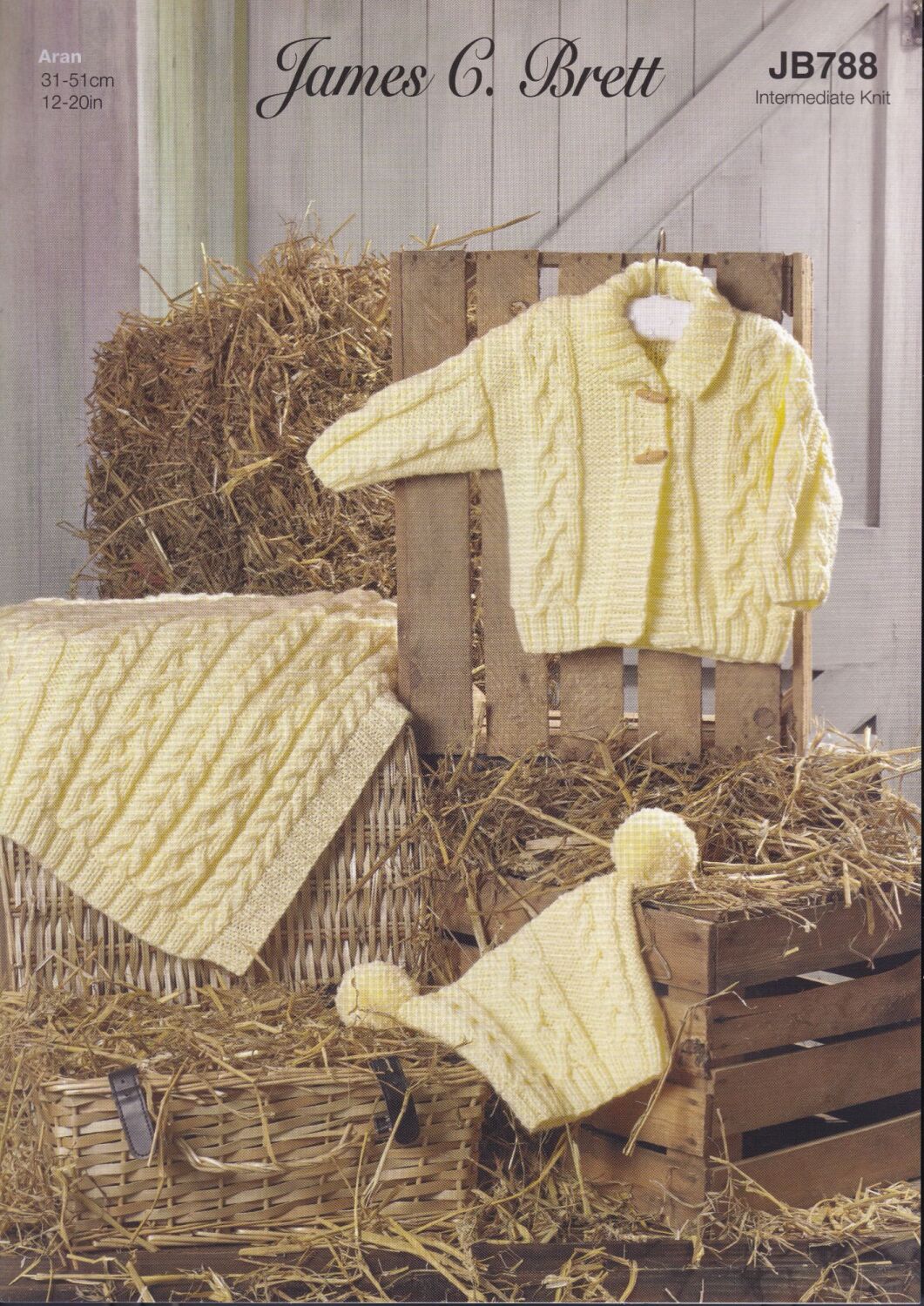 JB788 CHILDS COAT, HAT AND BLANKET KNITTING PATTERN BY JAMES.C.BRETT