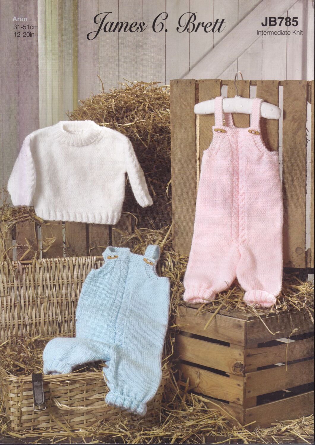 JB785 CHILDS SWEATER AND DUNGAREES KNITTING PATTERN BY JAMES.C.BRETT