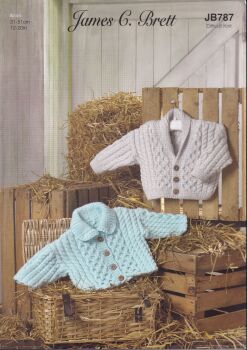 JB787 CHILDS JACKETS KNITTING PATTERN BY JAMES.C.BRETT