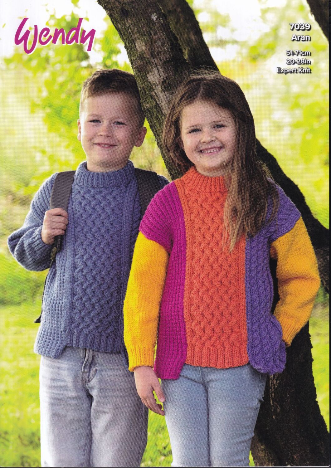 7039 CHILDS SWEATERS KNITTING PATTERN BY WENDY