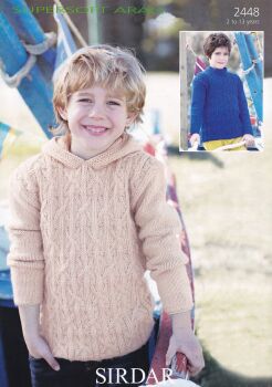 2448 CHILDRENS SWEATERS KNITTING PATTERN BY SIRDAR