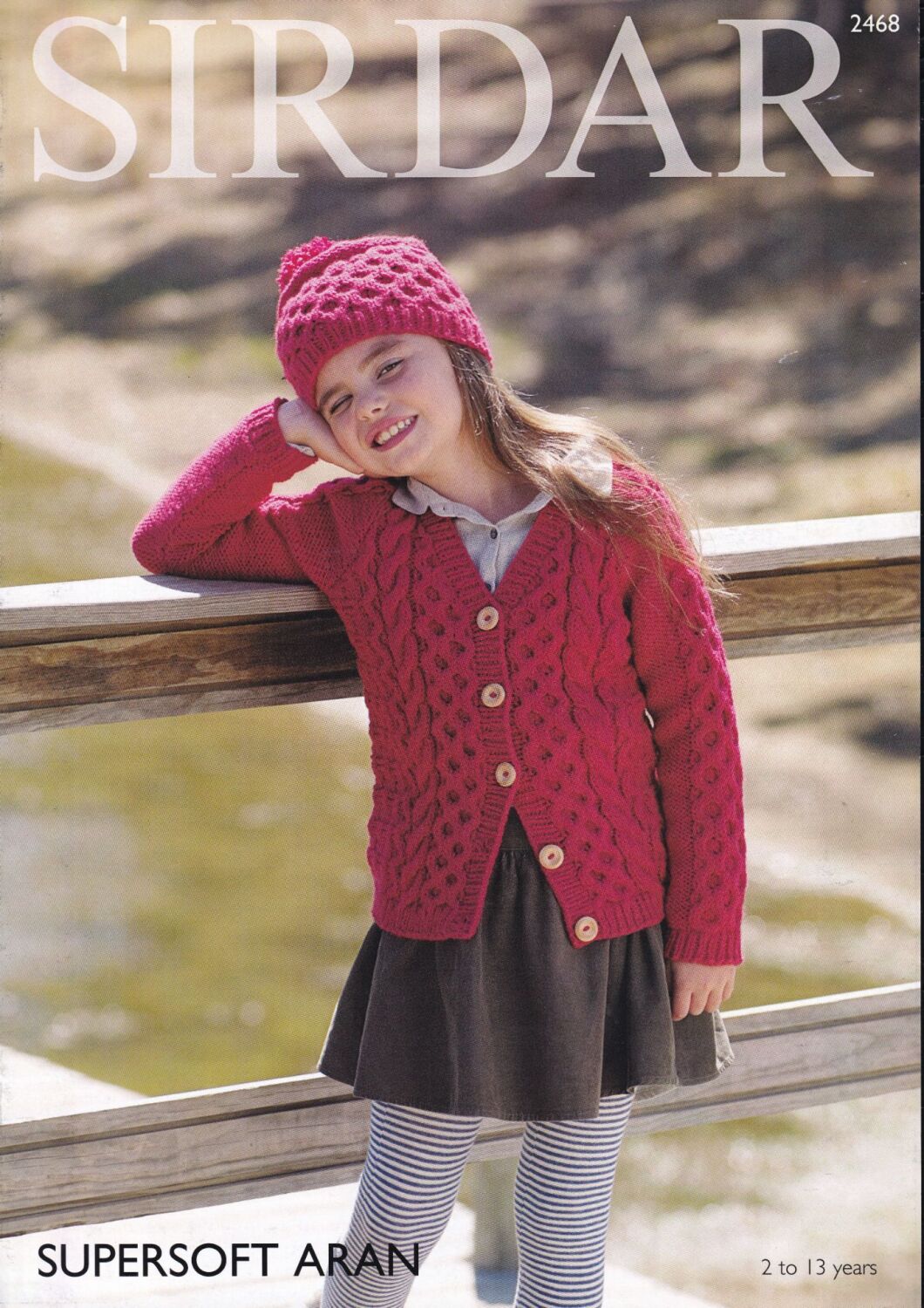 2468 CHILDS CARRDIGAN AND HAT PATTERN BY SIRDAR