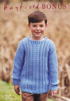 2506 CHILDS SWEATER KNITTING PATTERN BY HAYFIELD