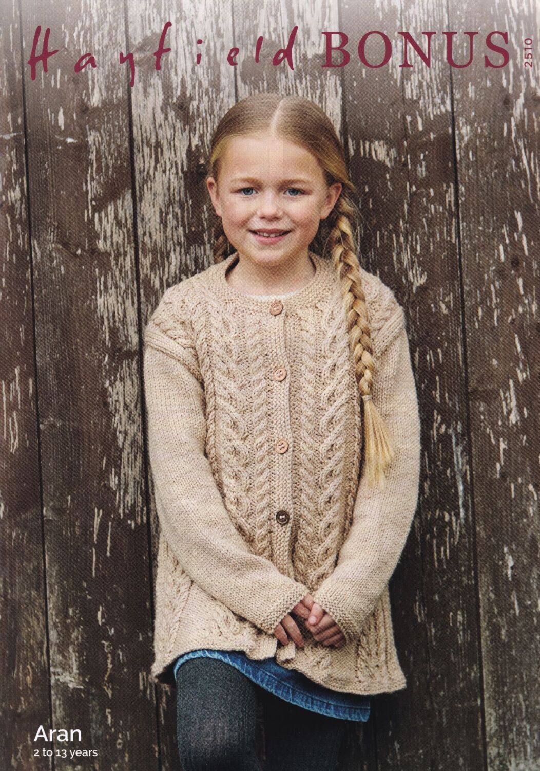 2510 CHILDS COAT KNITTING PATTERN BY HAYFIELD
