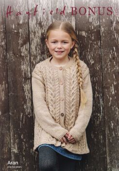 2510 CHILDS COAT KNITTING PATTERN BY HAYFIELD