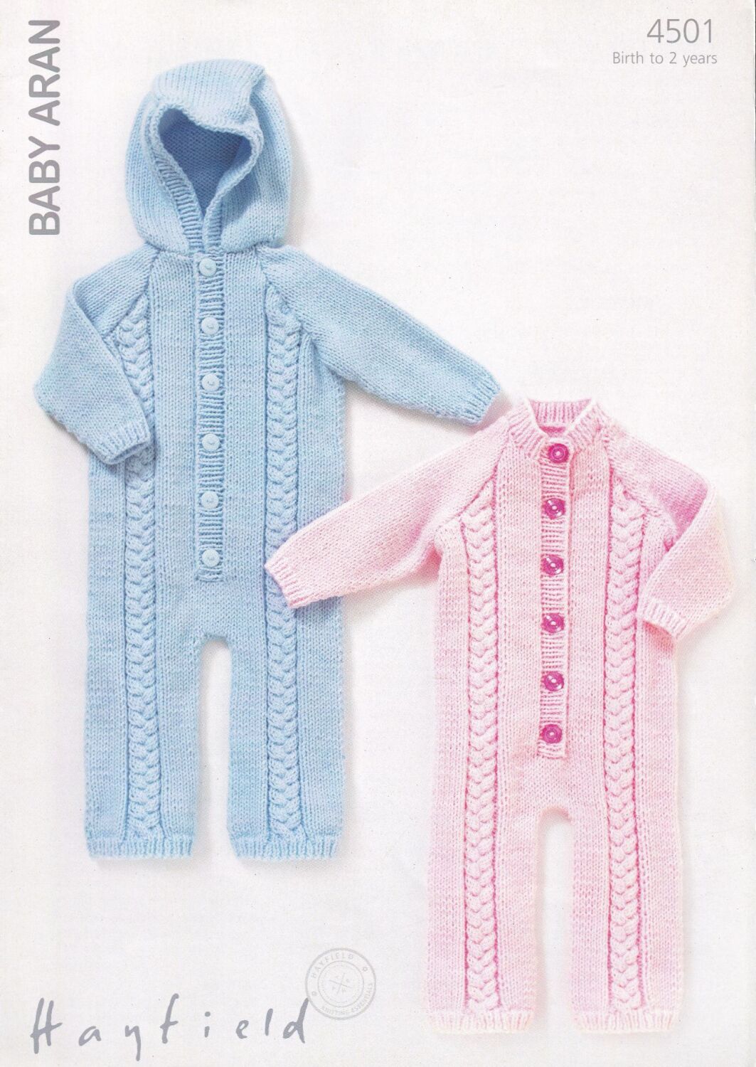 4501 BABYS ROUND NECK AND HOODED ALL-IN-ONE BY HAYFIELD