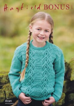 2511 CHILDRENS SWEATER KNITTING PATTERN BY HAYFIELD