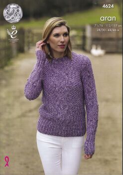 4624 SWEATER AND SLIPOVER KNITTING PATTERN BY KING COLE