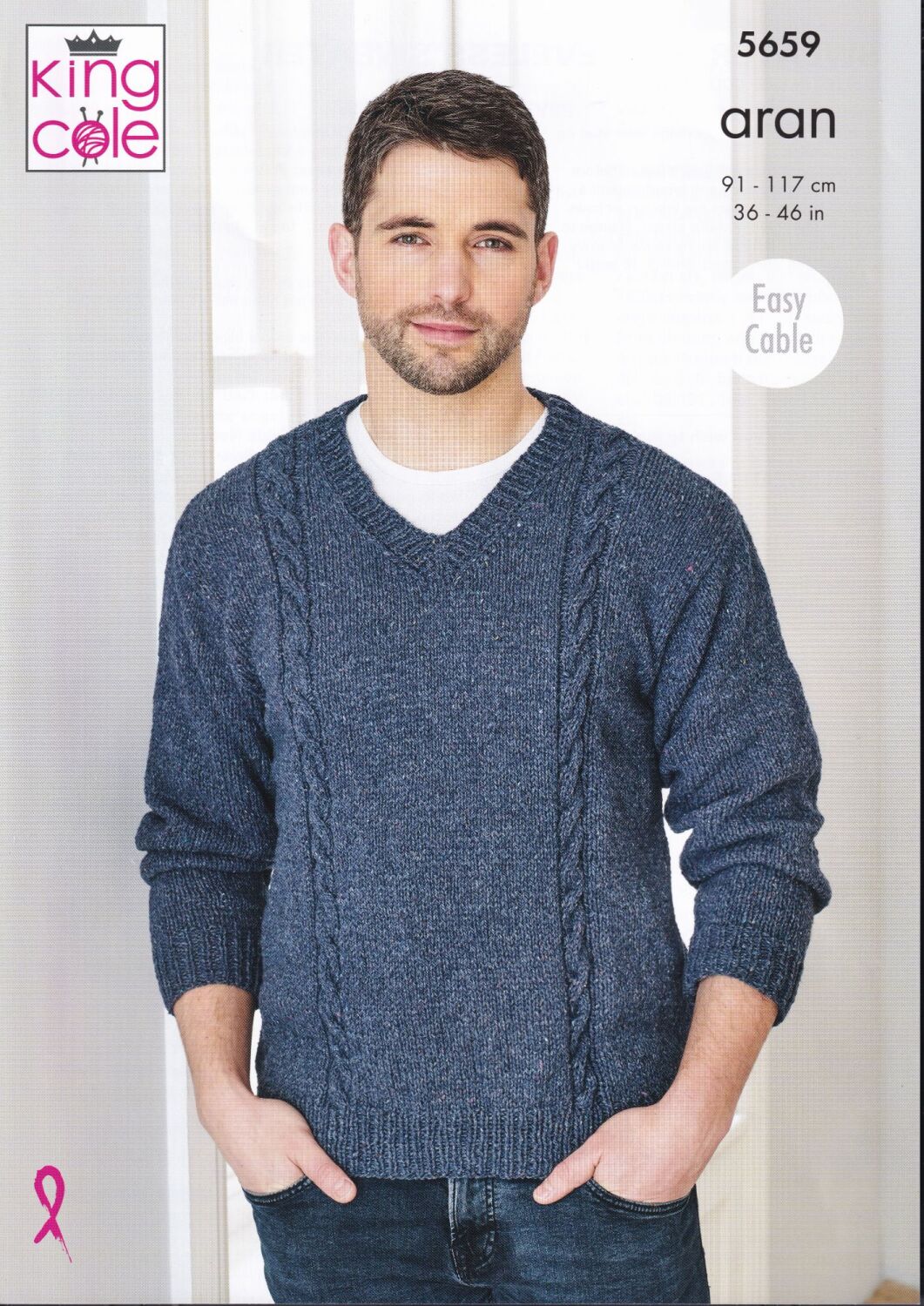 5659 SWEATER AND SLEEVELESS SWEATER KNITTING PATTERN BY KING COLE
