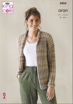 5804 JACKET AND SWEATER KNITTING PATTERN BY KING COLE