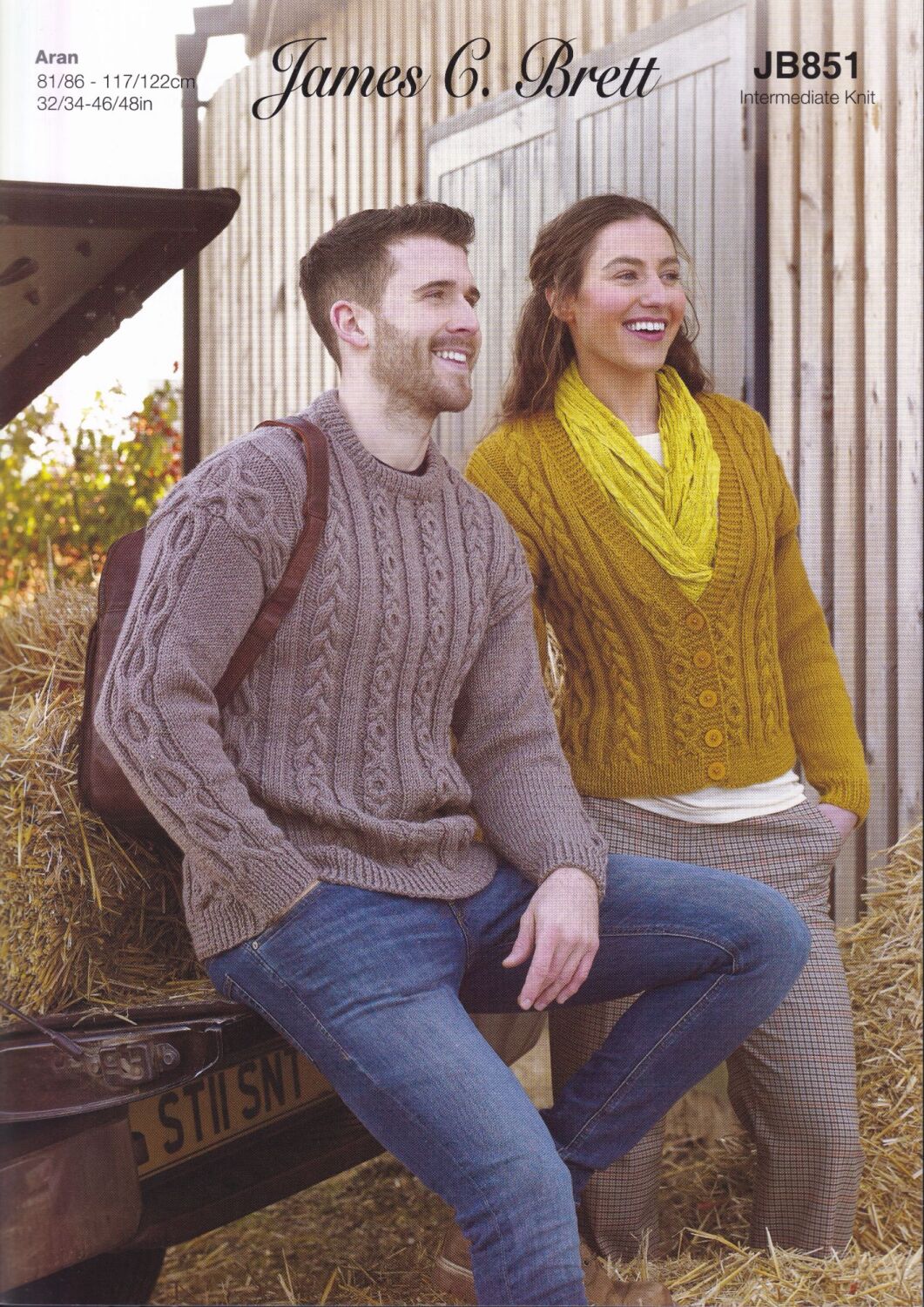 JB851 CARDIGAN AND SWEATER KNITTING PATTERN BY JAMES.C.BRETT