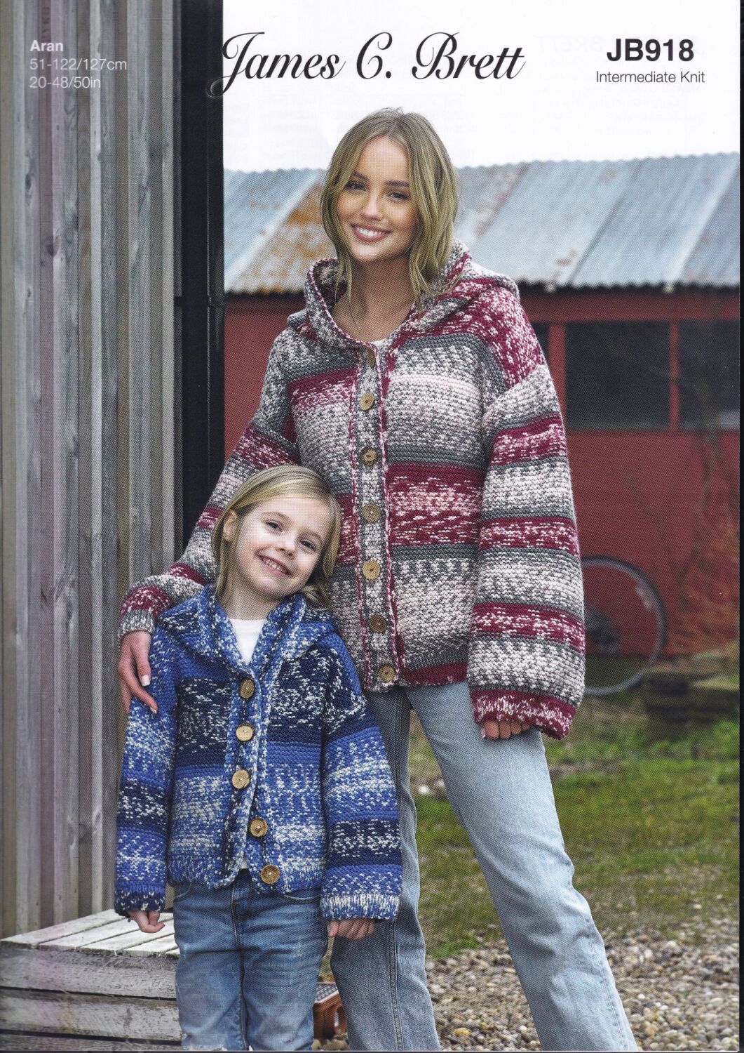 JB918 HOODED CARDIGAN KNITTING PATTERN BY JAMES.C.BRETT