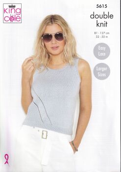 5615 SWEATER AND VEST KNITTING PATTERN BY KING COLE