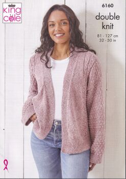 6160 SWEATER AND CARDIGAN KNITTING PATTERN BY KING COLE