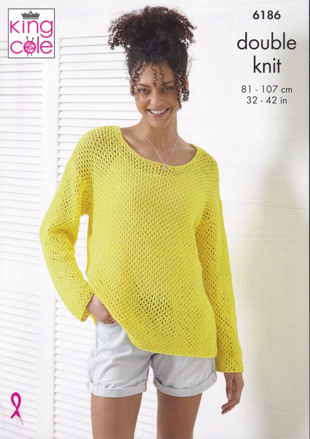 6186 SWEATER AND TANK TOP KNITTING PATTERN BY KING COLE