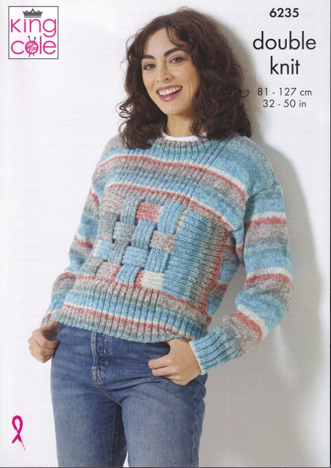 6235 SWEATER, SCARF AND HAT KNITTING PATTERN BY KING COLE