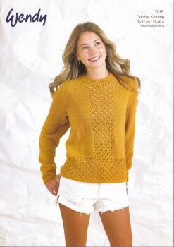 7019 SWEATER KNITTING PATTERN BY WENDY