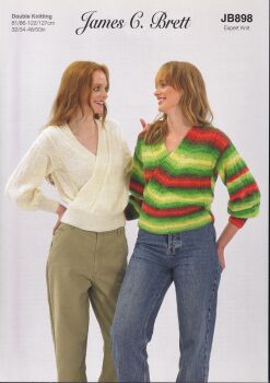 JB898 SWEATER KNITTING PATTERN BY JAMES.C.BRETT