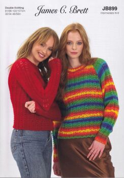 JB899 SWEATER KNITTING PATTERN BY JAMES.C.BRETT