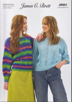 JB901 SWEATER KNITTING PATTERN BY JAMES.C.BRETT