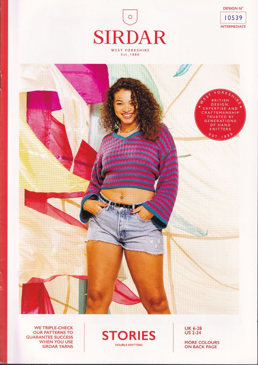 10539 SWEATER KNITTING PATTERN BY SIRDAR