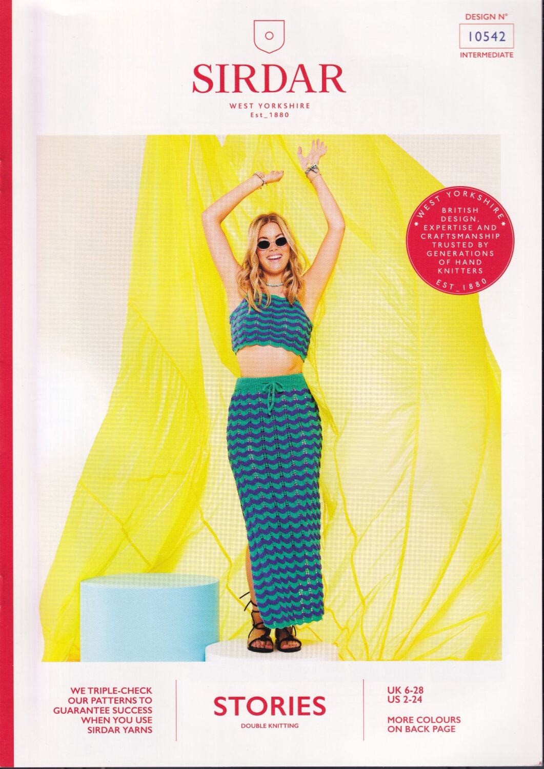10542 TOP AND SKIRT KNITTING PATTERN BY SIRDAR