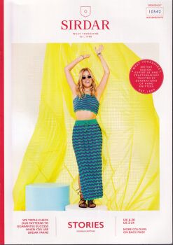 10542 TOP AND SKIRT KNITTING PATTERN BY SIRDAR