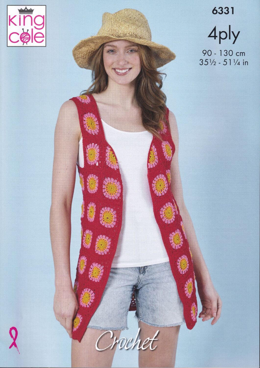 6331 SWEATER AND TOP CROCHET PATTERNS BY KING COLE