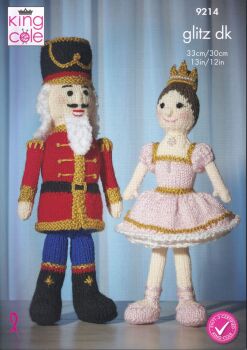 9214 THE NUTCRACKER AND THE PRINCESS KNITTING PATTERN BY KING COLE
