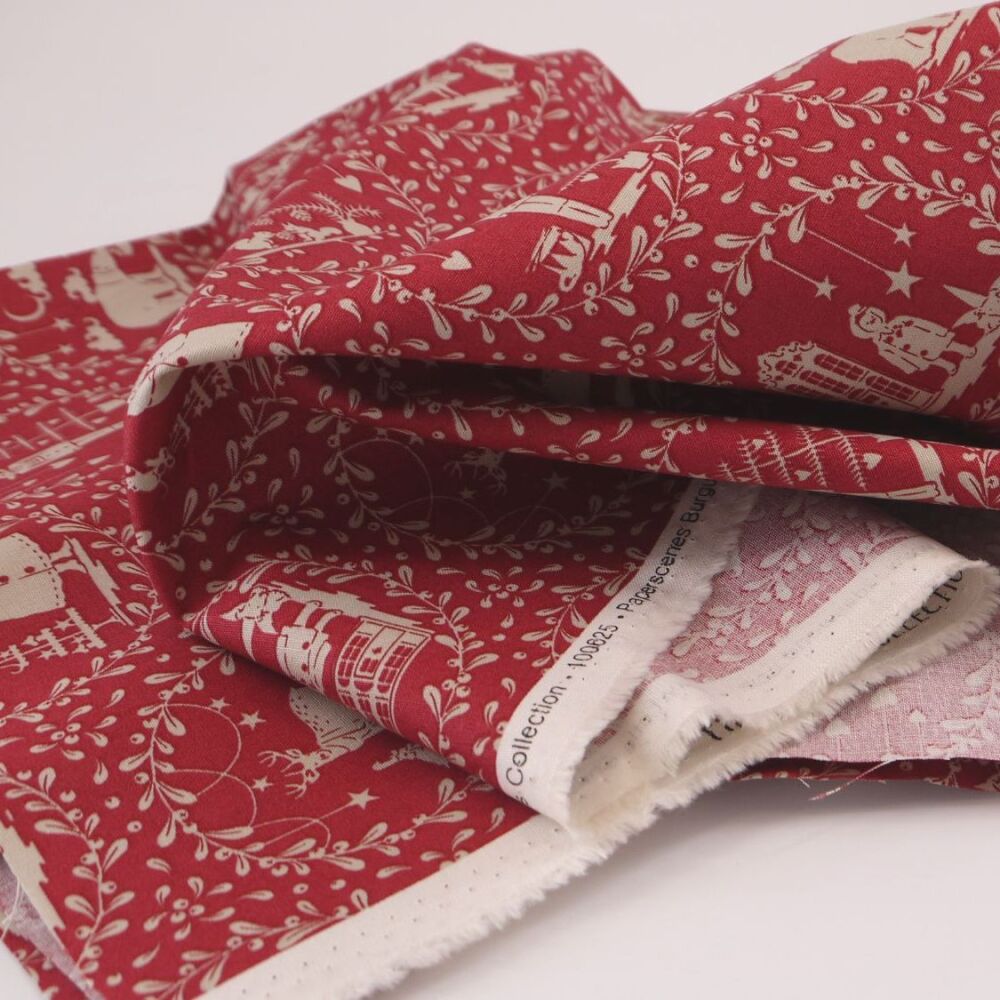 MERRY LITTLE CHRISTMAS- PAPER SCENES BURGUNDY- BY TILDA