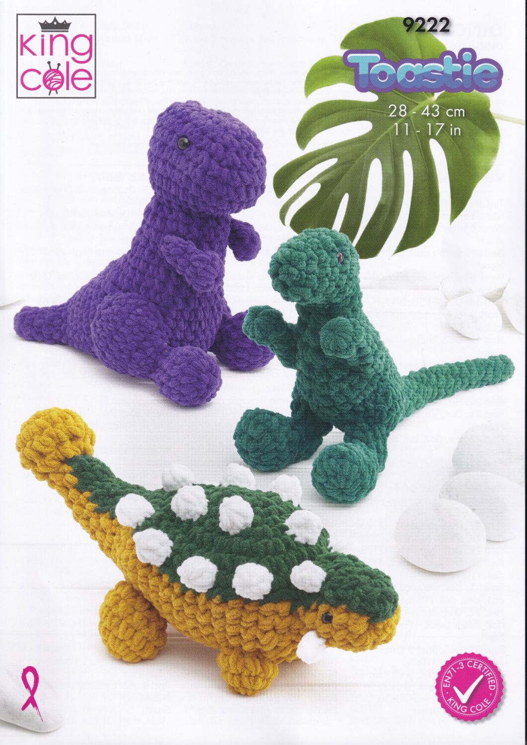 9222 'DINOSAURS' CROCHET PATTERN BY KING COLE